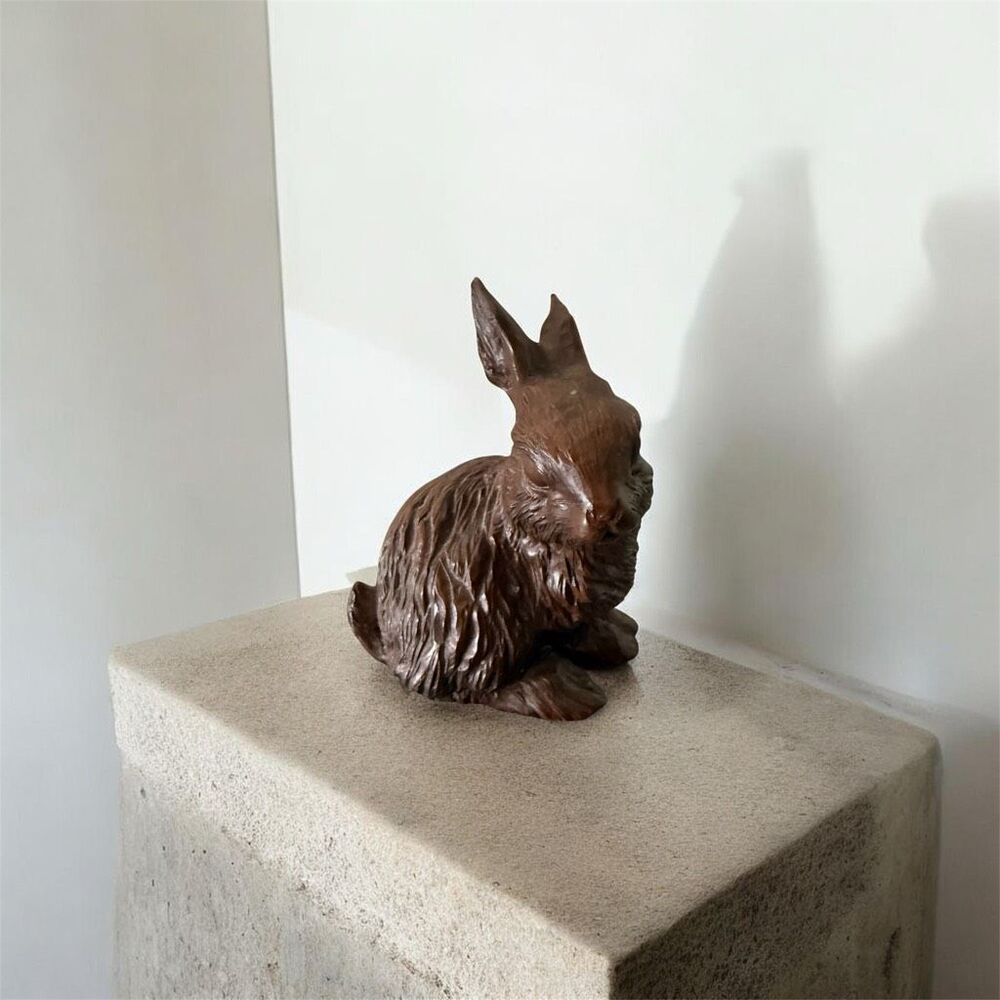 Red Mill Mfg. Bunny Resin Rabbit MCM VTG Figure Figurine Brown